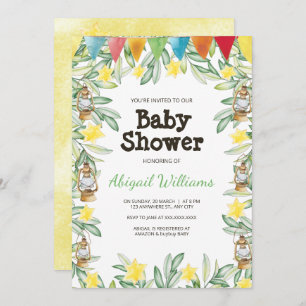 Spring Garden Greenery Baby Shower Invitation