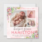 Spring Garden Magnetic Photo Birth Announcement