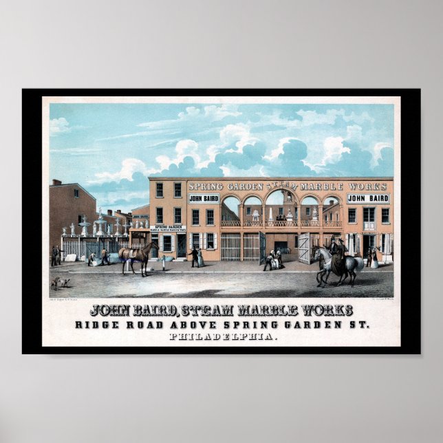 Spring Garden Marble Works Philadelphia PA Print (Front)