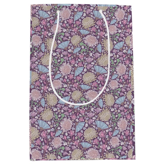 Spring Garden Mother's Day Chrysanthemum Mum Japan Medium Gift Bag (Front)