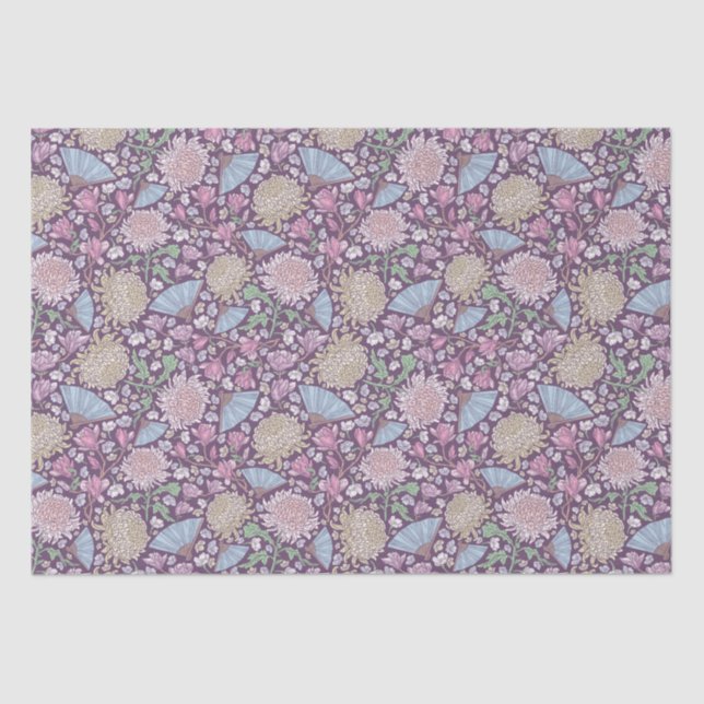 Spring Garden Mother's Day Chrysanthemum Mum Japan Tissue Paper (Front)