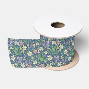 Spring Garden Mother's Day Daffodils Crocuses Satin Ribbon