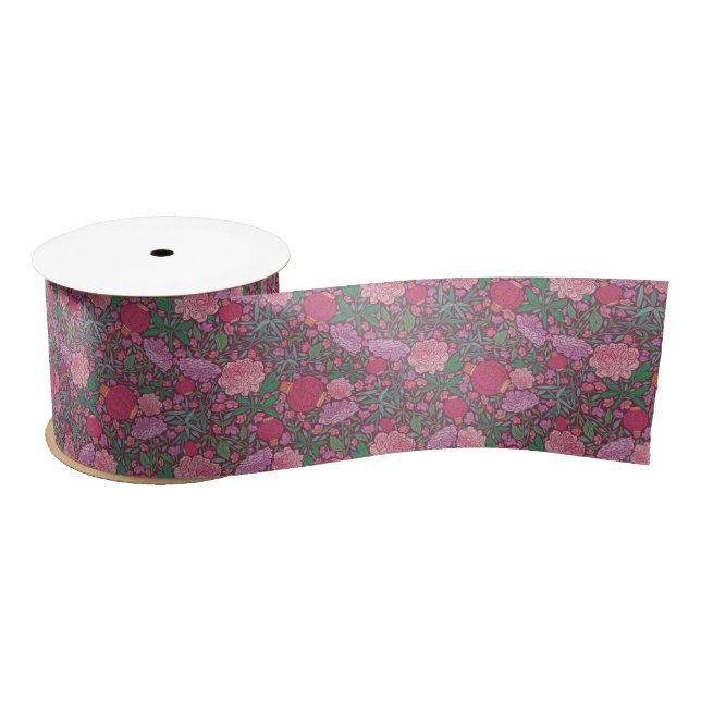 Spring Garden Mother's Day Japanese Paper Lanterns Satin Ribbon (Spool)