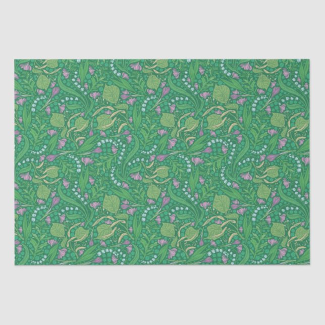 Spring Garden Mother's Day Lilly of the Valley Tissue Paper (Front)