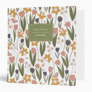 Spring Garden Personalized 3 Ring Binder