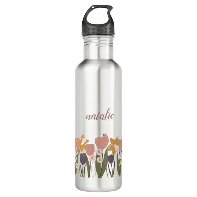Spring Garden Personalized 710 Ml Water Bottle (Front)