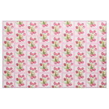 spring garden pink tulips half drop repeat fabric