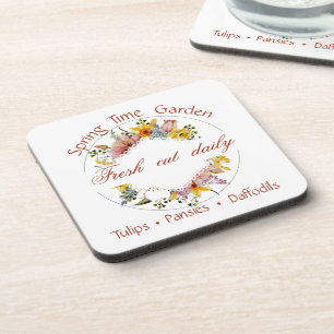 Spring Garden sign Coaster