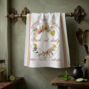 Spring Garden sign Kitchen Towel
