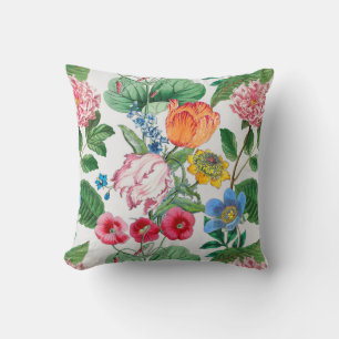 Spring garden throw pillow