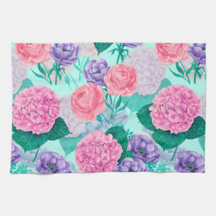 Spring garden watercolor 2 kitchen towel