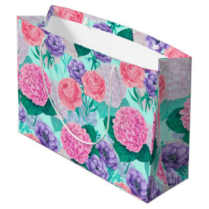 Spring garden watercolor 2 large gift bag