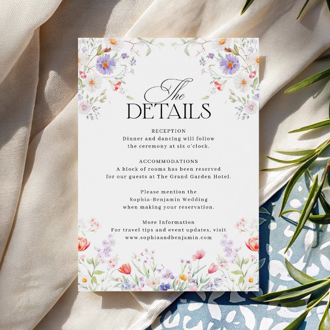 Spring Garden Watercolor Floral Pastel Wedding Enclosure Card (Creator Uploaded)