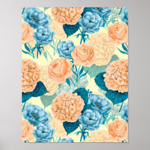 Spring garden watercolor poster