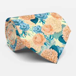 Spring garden watercolor tie