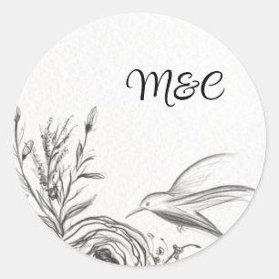 Spring Garden Wedding Classic Round Sticker