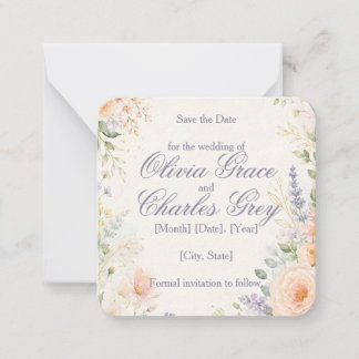 Spring Garden Wedding Save the Date Card