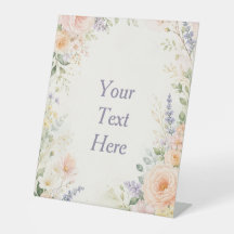 Spring Garden Wedding Table Sign