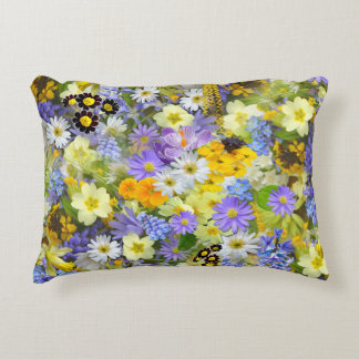 Spring Garden Wildflower Floral Pattern  Accent Pillow