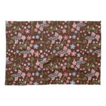 Spring Garden with Chocolate Brown Background