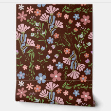 Spring Garden with Chocolate Brown Background
