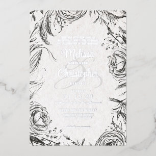 Spring Garden with Photo Wedding Invitation