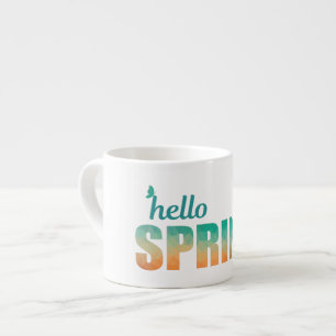 Spring geometric font espresso mug