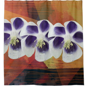 Spring Geometry Abstract Art Shower curtain