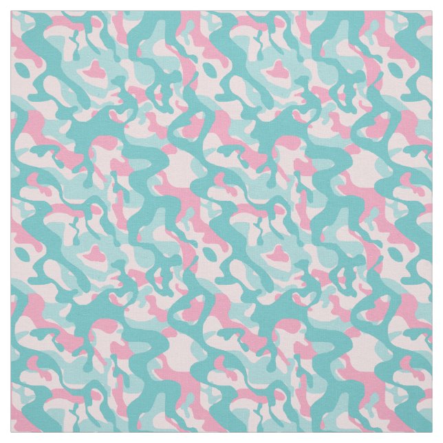 Spring Girly Camouflage Pattern Fabric (Swatch)
