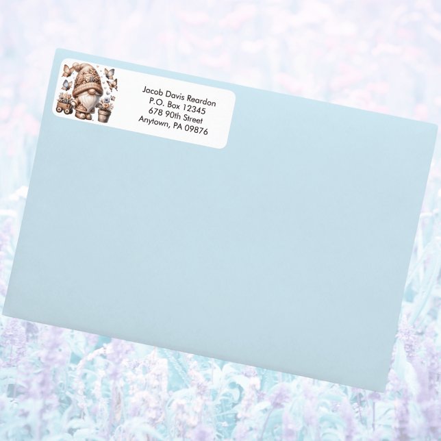 Spring Gnome Return Address Label (Creator Uploaded)