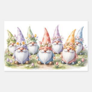 Spring Gnomes in a Meadow Sticker