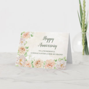 Spring Goddaughter Her Husband Wedding Anniversary Card