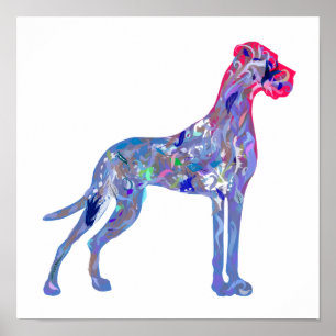 Spring Great Dane Poster
