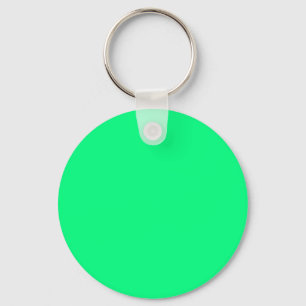 Spring Green 00FF7F Colour - Option to Add Name Keychain