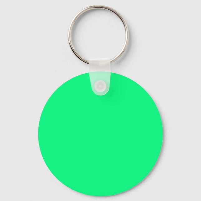 Spring Green 00FF7F Colour - Option to Add Name Keychain (Front)