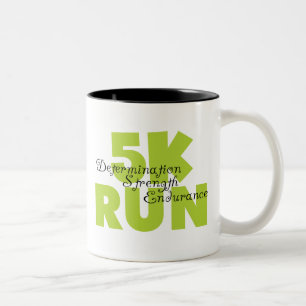 Spring Green 5K Run Two-Tone Coffee Mug