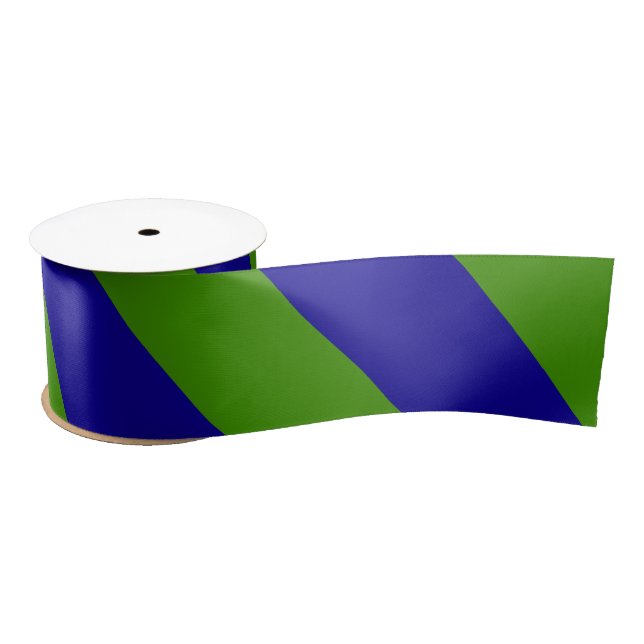Spring Green and Blue  Satin Ribbon (Spool)