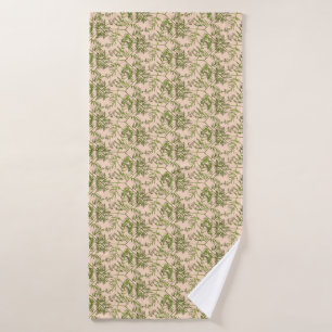 spring green  bath towel set