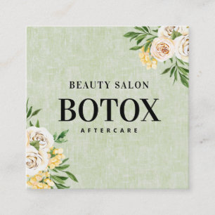 Spring Green Botox Aftercare Square Business Card