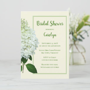 Spring Green Bridal Shower Hydrangea Invitation