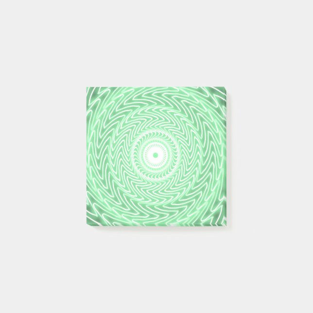 Spring green circles pattern post-it notes (Front)