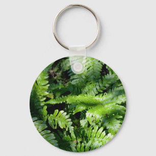 Spring Green Ferns boho botanical  Keychain