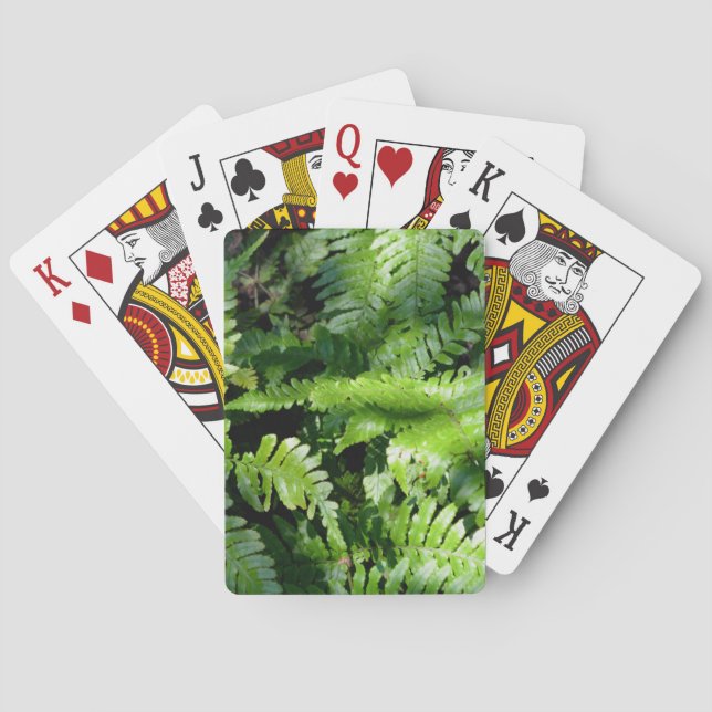 Spring Green Ferns Playing Cards (Back)