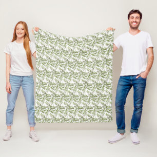 spring green fleece blanket