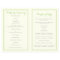 Spring green foliage frame wedding program