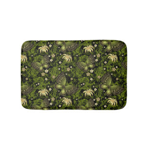 Spring Green-gold Pattern Bath Mat