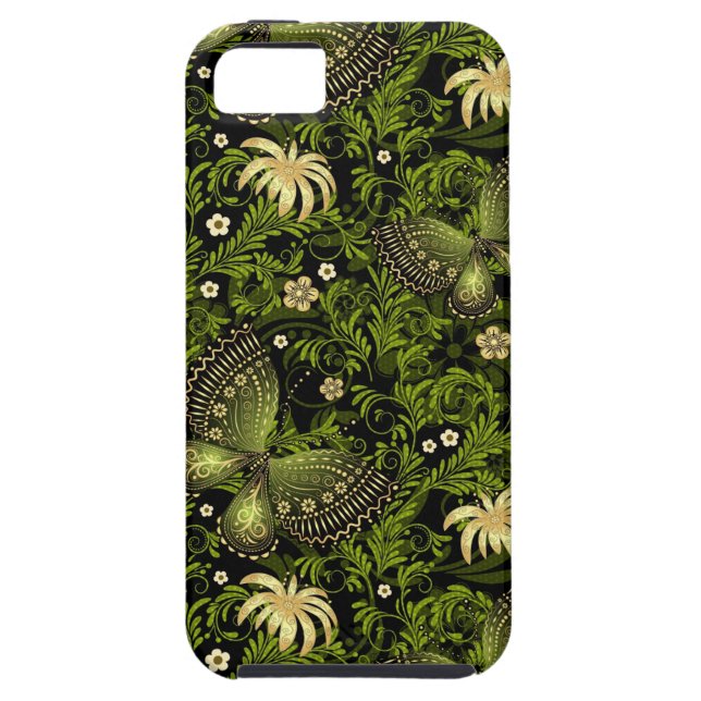 Spring Green-gold Pattern Case-Mate iPhone Case (Back)