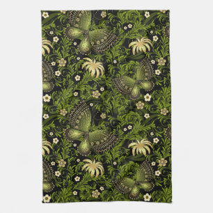 Spring Green-gold Pattern Kitchen Towel