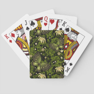 Spring Green-gold Pattern Playing Cards