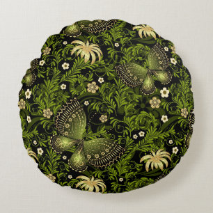 Spring Green-gold Pattern Round Pillow